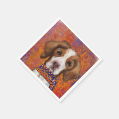 ブリタニースパニエル犬 スタンダードカクテルナプキン (角)