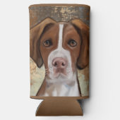 ブリタニースパニエル犬 スリム缶クーラー (裏面)