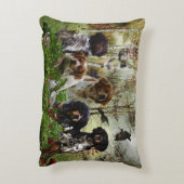 ブリタニースパニエル犬、バード狩り アクセントクッション (裏面(縦))