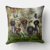 ブリタニースパニエル犬、バード狩り クッション (裏面)