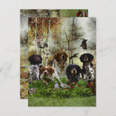 ブリタニースパニエル犬、バード狩り ポストカード (正面/裏面)