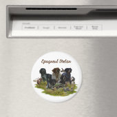 ブリタニースパニエル犬、バード狩り マグネット (インサイチュ (食洗機))