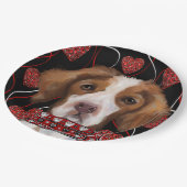 ブリタニースパニエル犬 ペーパープレート (アングル)