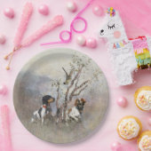 ブリタニースパニエル犬 ペーパープレート (パーティー)