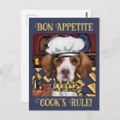 ブリタニースパニエル犬 ポストカード (正面/裏面)