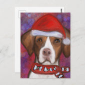 ブリタニースパニエル犬 ポストカード (正面/裏面)