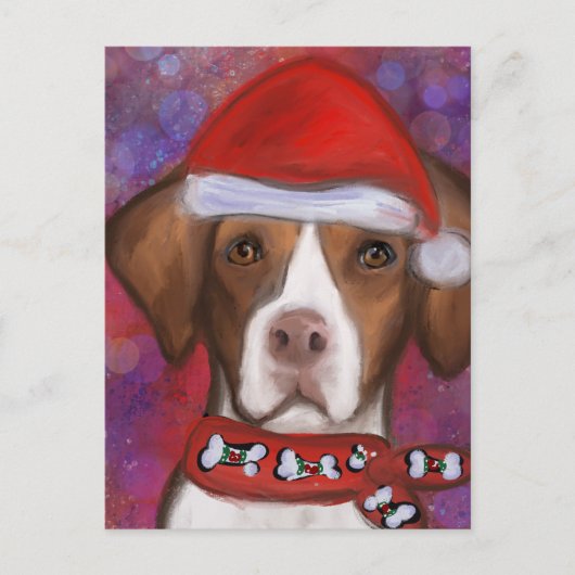 ブリタニースパニエル犬 ポストカード (正面)