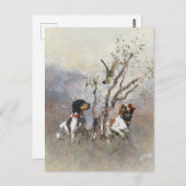 ブリタニースパニエル犬 ポストカード (正面/裏面)