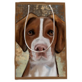 ブリタニースパニエル犬 ミディアムペーパーバッグ (正面)