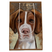 ブリタニースパニエル犬 ミディアムペーパーバッグ (裏面)