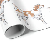 ブリタニースパニエル犬 ラッピングペーパー (ロールコーナー)