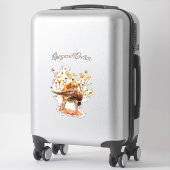 ブリタニースパニエル犬、狩りキージャントステッカー シール (スーツケース)