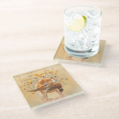 ブリタニースパニエル犬、狩りフェザントコーヒーマグT-Sh ガラスコースター (アングル)