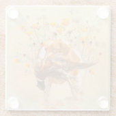 ブリタニースパニエル犬、狩りフェザントコーヒーマグT-Sh ガラスコースター (裏面)