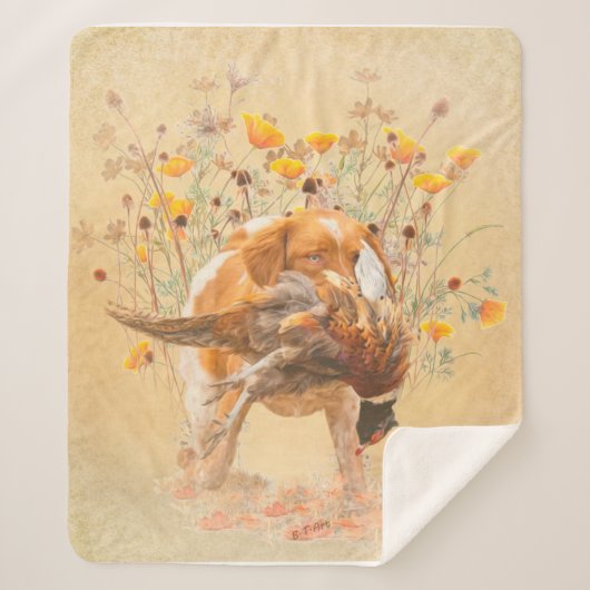 ブリタニースパニエル犬、狩りフェザントコーヒーマグT-Sh シェルパブランケット (正面)