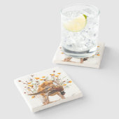 ブリタニースパニエル犬、狩りフェザントコーヒーマグT-Sh ストーンコースター (横)