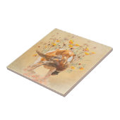 ブリタニースパニエル犬、狩りフェザントコーヒーマグT-Sh タイル (側面)