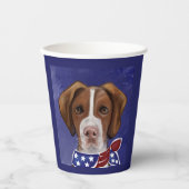 ブリタニースパニエル犬 紙コップ (正面)