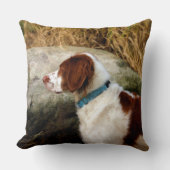 ブリタニースパニエル犬 – 銅 クッション (正面)