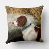 ブリタニースパニエル犬 – 銅 クッション (裏面)