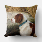 ブリタニースパニエル犬 – 銅 クッション (正面)