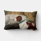 ブリタニースパニエル犬 – 銅 ランバークッション (裏面)