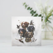 ブリタニースパニエル犬、鳥の狩りシーズン (スタンド正面)