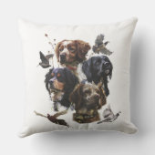 ブリタニースパニエル犬、鳥の狩りシーズン クッション (裏面)