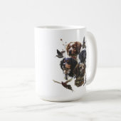 ブリタニースパニエル犬、鳥の狩りシーズン コーヒーマグカップ (正面右)