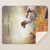 ブリタニースパニエル犬、鳥の狩りシーズン シェルパブランケット (正面(横))