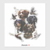 ブリタニースパニエル犬、鳥の狩りシーズン シール (シート)