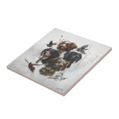 ブリタニースパニエル犬、鳥の狩りシーズン タイル (側面)