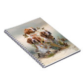 ブリタニースパニエル犬、鳥への情熱 ノートブック (右側)