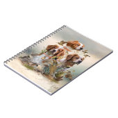 ブリタニースパニエル犬、鳥への情熱 ノートブック (左側)