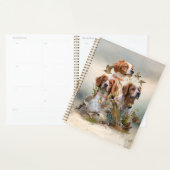 ブリタニースパニエル犬、鳥への情熱 プランナー手帳 (ディスプレー)