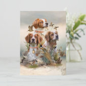 ブリタニースパニエル犬、鳥への情熱 招待状 (スタンド正面)