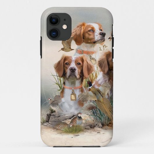 ブリタニースパニエル犬、鳥への情熱 Case-Mate iPhoneケース (裏面)
