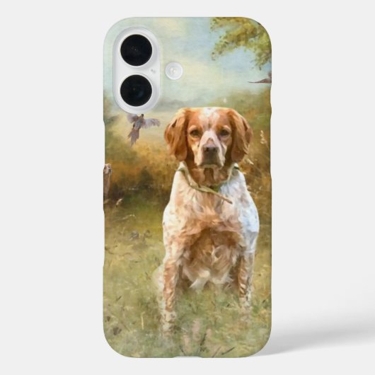 ブリタニースパニエル犬、鳥への情熱 Case-Mate iPhoneケース (裏面)