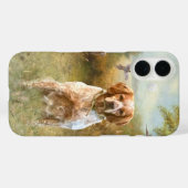 ブリタニースパニエル犬、鳥への情熱 Case-Mate iPhoneケース (裏面 (横))