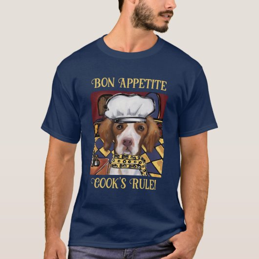ブリタニースパニエル犬 Tシャツ (正面)