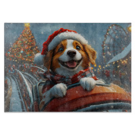 ブリタニースパニエル 犬 クリスマス カッティングボード