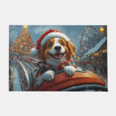 ブリタニースパニエル 犬 クリスマス ドアマット (正面)