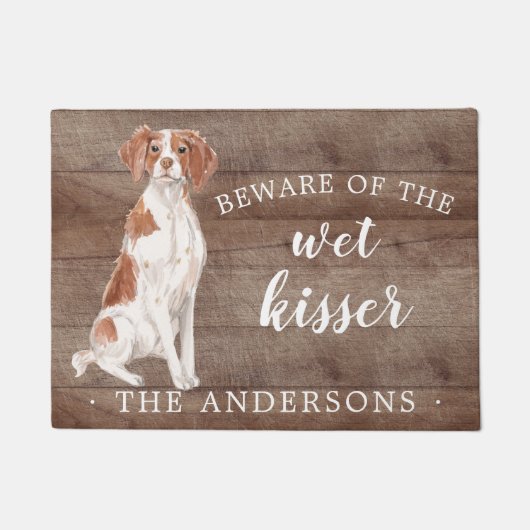 ブリタニードッグパーソナライズされたドアマット ドアマット (正面)