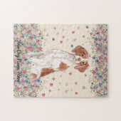 ブリタニードッグフラワーレイン ジグソーパズル (横)