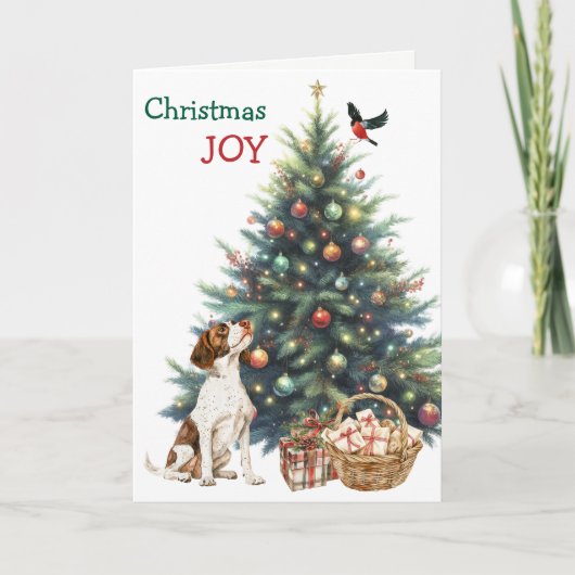 ブリタニードッグ,ブルフィンチとホリデーツリーカード シーズンカード (正面)