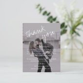 ブリタニーブラックフォトウェディングレセプション ポストカード (スタンド正面)