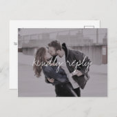 ブリタニーモダンシンプルフォトミール選択RSVP ポストカード (正面/裏面)