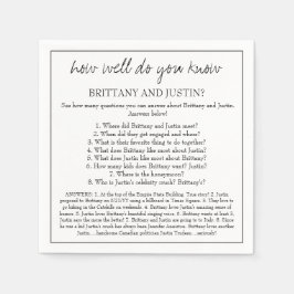 ブリタニー何を知っているおもしろい結婚式のレセプション スタンダードカクテルナプキン