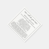 ブリタニー何を知っているおもしろい結婚式のレセプション スタンダードカクテルナプキン (角)