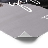 ブリタニー写真白い書道カードギフトサイン ポスター (角)